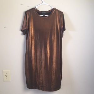 🥉Forever 21 (F/21) Copper Metallic Mini Dress 🥉